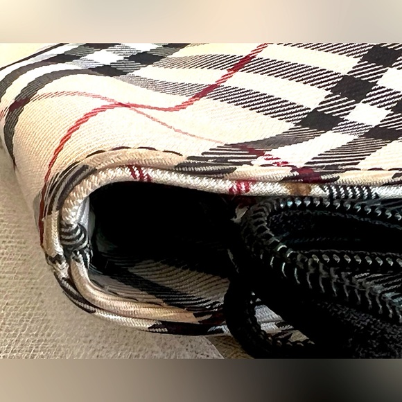 【☆JAPAN☆】Auth Burberry Blue Label Beige Nova Check Top Handle Handbag - Picture 10 of 15